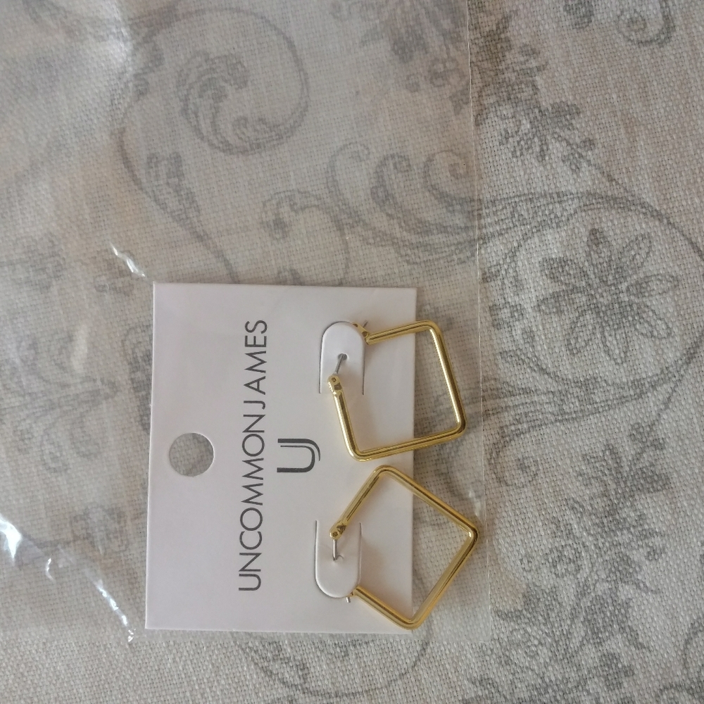 Uncommon James 'Girl Boss' small gold hoops NWT